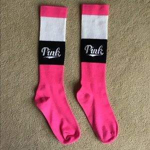 PINK tube socks! Never Worn